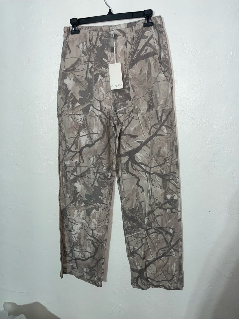 NWT Emory Park 100% Cotton Wide Leg Camo Pants Jeans Camo Real Tree Women’s S